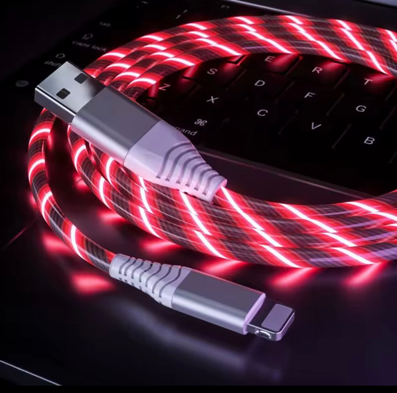Cable de charge rapide flux lumineux USB Type C câble 5A